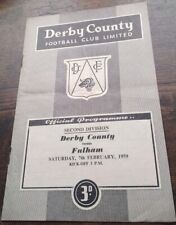 Derby county fulham for sale  SKEGNESS