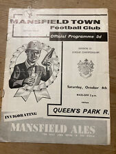 Mansfield qpr 1958 for sale  SHEERNESS