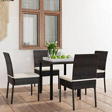 Conjunto de jantar Tidyard 5 peças pátio mesa de vidro e 4 cadeiras com branco R9W7 comprar usado  Enviando para Brazil