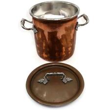 Ruffoni Hammered Copper Convivium Stockpot w/Lid 7" x 7 + Handle 3.5Qt Tin Lined, used for sale  Shipping to South Africa