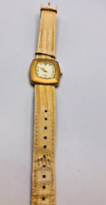 Relógio feminino de couro tom dourado comprar usado  Enviando para Brazil