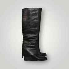 Sapatos femininos VINCE Camuto tamanho 6B preto abril joelho alto botas salto cunha comprar usado  Enviando para Brazil