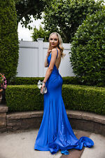 Alyce 60773 Elegant Evening Dress Sz US S 2 Mermaid Party Prom $300 ElectricBlue for sale  Shipping to South Africa