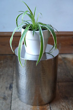 Hammered Aluminium Side Table Stool Plant Pot Stand, used for sale  Shipping to South Africa