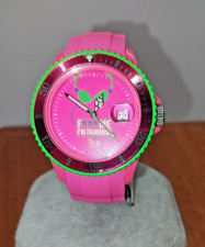 Relógio de gelo pulseira de borracha rosa, quartzo, F*** Me I'm Famous com caixa de banco comprar usado  Enviando para Brazil
