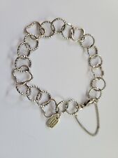 JAMES AVERY RETIRED Quatrefoil Charm Bracelet Sterling Silver Size Medium for sale  Houston