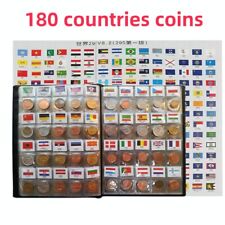 Álbum de colección de monedas del mundo con bandera de 180 un. diferentes países regiones segunda mano  Embacar hacia Argentina