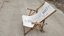 Mid-Century Adjustable Folding Beach Lounge Chair w Seed Bag, 1950S, used for sale  Shipping to South Africa