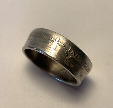 Vintage Gents Mens Made From Coin Ring 1920 Half Crown Silver Size Z+2 for sale  Shipping to South Africa