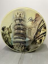 Leaning Tower of Pisa in Italy Empty Tin Storage Container Display, used for sale  Shipping to South Africa