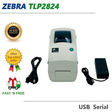 Impressora de Etiquetas de Transferência Térmica Zebra TLP2824 USB Serial 2824-11100-0001 TESTADO comprar usado  Enviando para Brazil