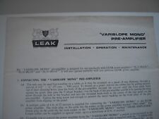 Leak varislope pre for sale  LONDON