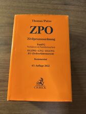 Zivilprozessordnung zpo kommen gebraucht kaufen  Ulm