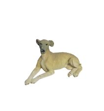 Estatuilla de perro galgo orgullosa posición de colocación cachorro cervatillo cerámica vintage 43⁄4"" L  segunda mano  Embacar hacia Argentina