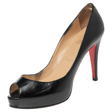 Bombas plataforma Christian Louboutin couro preto Lady Peep tamanho 37 comprar usado  Enviando para Brazil