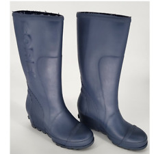 Usado, Botas de chuva femininas Sorel azul marinho salto cunhado altura do joelho 10 comprar usado  Enviando para Brazil