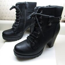 Dream Pairs Chunky High Heel Ankle Boots Black Ladies Sz 10M New for sale  Shipping to South Africa