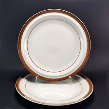 Brown Monterrey Dinner Plates Brown Trim Japan Stoneware MSI 10 1/4" Set of 2 for sale  Shipping to South Africa