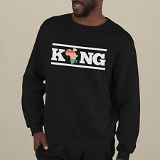 Africa KING Fashion Sweatshirt African Man Heritage Country Black History Jumper for sale  Shipping to South Africa