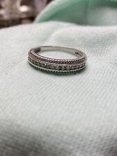 10K White Gold Wedding Band 14-1.6mm Diamonds TCW 1/4 Carat Anniversary, used for sale  Shipping to South Africa