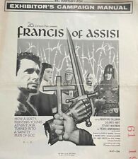 Exhibitor's Campaign Manual "FRANCIS OF ASSISI" 1961 20th Century-Fox segunda mano  Embacar hacia Argentina
