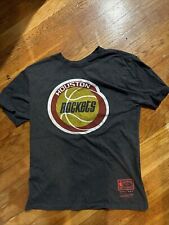 Houston Rockets T-Shirt Men's Medium Gray Mitchell & Ness Hardwood Classics for sale  Shipping to South Africa