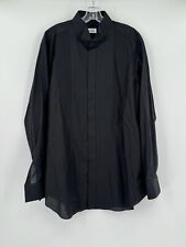 Used, Brioni Mens Black 100% Cotton Long Sleeve Button Up Tuxedo Shirt Sz 43/17 for sale  Shipping to South Africa