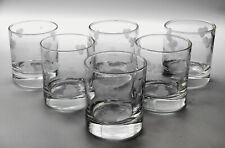Rare Vintage Set of 6 Eamon Glass (Ireland) Cut & Engraved OF Whisky Glasses for sale  Shipping to South Africa