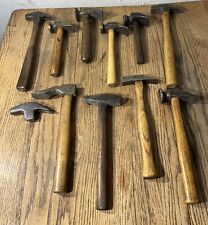 VINTAGE TOOLS ANTIQUE COBBLERS HAMMER 11 PC LOT BLACKSMITH LEATHER TOOL USA RARE, used for sale  Shipping to South Africa
