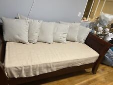 Used Dark Mahogany Wood Daybed, Twin Size  Tufted Mattress, Very Good Condition. for sale  Brooklyn