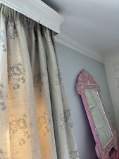 Used, LONDON DESIGNER CABBAGES & ROSES HATLEY ROSE GREY CHIC LINEN INTERLINED CURTAINS for sale  Shipping to South Africa