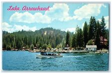 c1960's Excursion Boat Blue Jay Lake Arrowhead California CA Tall Trees Postcard for sale  Shipping to South Africa