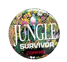 Broche promocional vintage Compaq botão de computador pinback Jungle Survivor 4” comprar usado  Enviando para Brazil