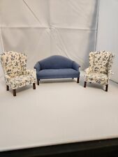 Dollhouse Miniatures 1:12 scale Sofa & 2 Wing Back Chairs by d. Anne Ruff for sale  Shipping to South Africa