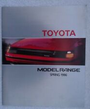 Toyota brochure 1986 for sale  BOURNEMOUTH