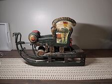 VTG Austrian German Hand Carved Painted Wooden Iron Sleigh Folk Art Old D17, used for sale  Shipping to South Africa