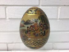 VTG Chinese Satsuma Hand Painted 4" Moriage Porcelain Egg for sale  Shipping to South Africa