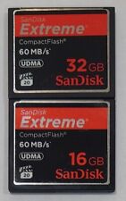 Pacote com 2 cartões SanDisk Extreme 32 e 16 GB CompactFlash I - 60 MB/s  comprar usado  Enviando para Brazil