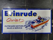 EVINRUDE OUTBOARD MOTORS PORCELAIN ENAMEL SIGN 48 X 24 INCHES for sale  Shipping to South Africa