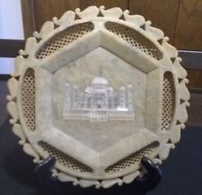  Mármol indio, placa de 10" Taj Mahal, incrustación semipreciosa madre perla  segunda mano  Embacar hacia Argentina