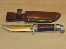 VINTAGE WESTERN USA 66 FIXED BLADE 9" HUNTING KNIFE WITH SHEATH NICE! for sale  Scranton