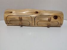 Caixa de lembrança artesanal de madeira com compartimento escondido gaveta comprar usado  Enviando para Brazil