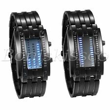 Usado, Relógio de pulso masculino feminino binário data esportiva luminosa digital LED casais comprar usado  Enviando para Brazil