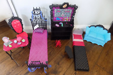 Lote de mesa Mattel Monster High caixão grão café bar sofá encosto alto cadeira comprar usado  Enviando para Brazil