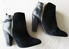 8 black suede heel boots for sale  New York