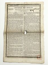 Jornal Paris 1824 Morte do Rei Luís XVIII Journal des Debats 200 Anos! comprar usado  Enviando para Brazil