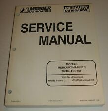 Mercury Mariner 30hp 40hp 4 stroke Service Manual Outboard 30 40 hp for sale  Shipping to South Africa