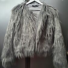 Missguided grey fluffy for sale  GRAYS