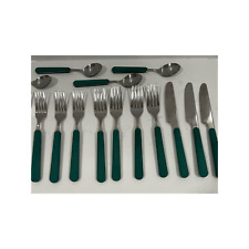 Studio Nova Set de 20 Piezas Ropa Plana Verde Super Gamuza Manijas Cucharas Tenedores Cuchillos  segunda mano  Embacar hacia Argentina