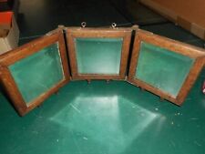 Used, small antique oak tri-fold mirror for sale  Shipping to South Africa